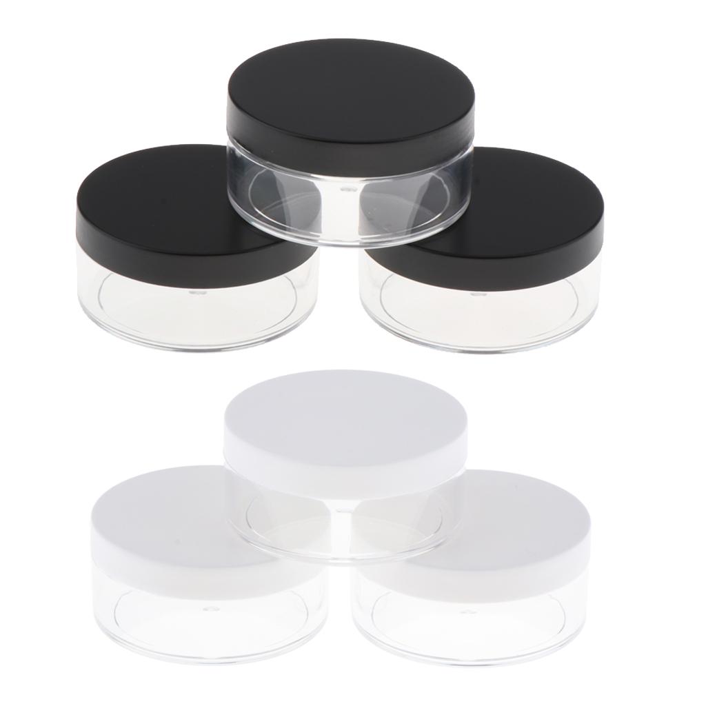 6pcs Empty Loose Powder Container Compact Powder Puff Case DIY Cosmetic Box