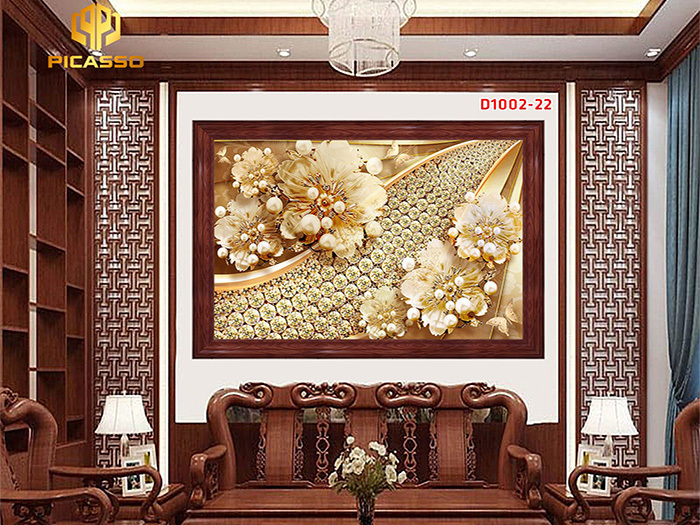 Tranh kính Hoa ngọc D1002 20