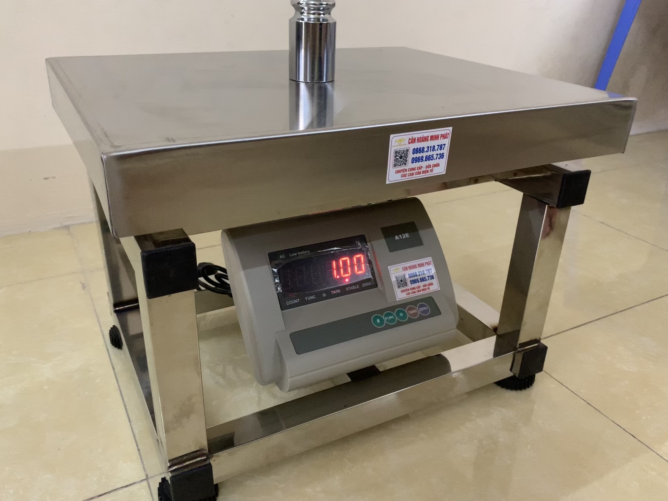 Cân điện tử INOX Toàn Phần YAOHUA (Taiwan) 100kg 150kg 200kg 300kg 500kg A12E (cân công sản) [ CÂN HOÀNG MINH PHÁT