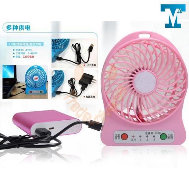 Quạt Sạc Tích Điện USB mini Fan