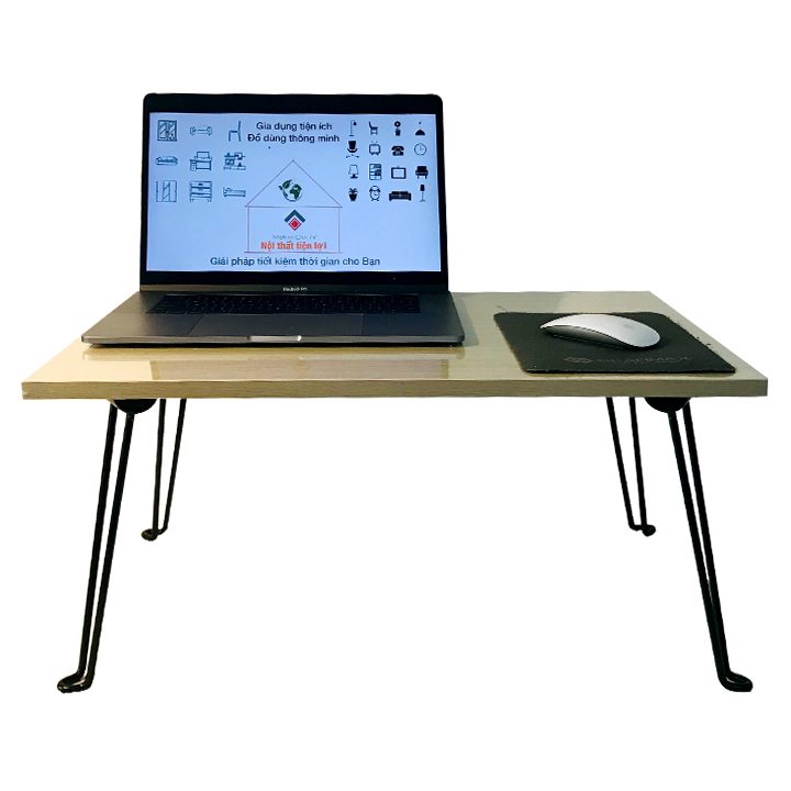 Bàn Laptop xếp gọn tiện lợi 60x40 - bàn gỗ MDF phong cách