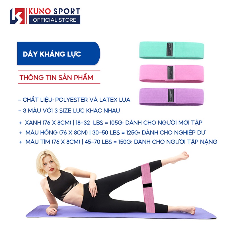 Dây kháng lực tập gym, dây kháng lực tập yoga mông đùi siêu bền - D04