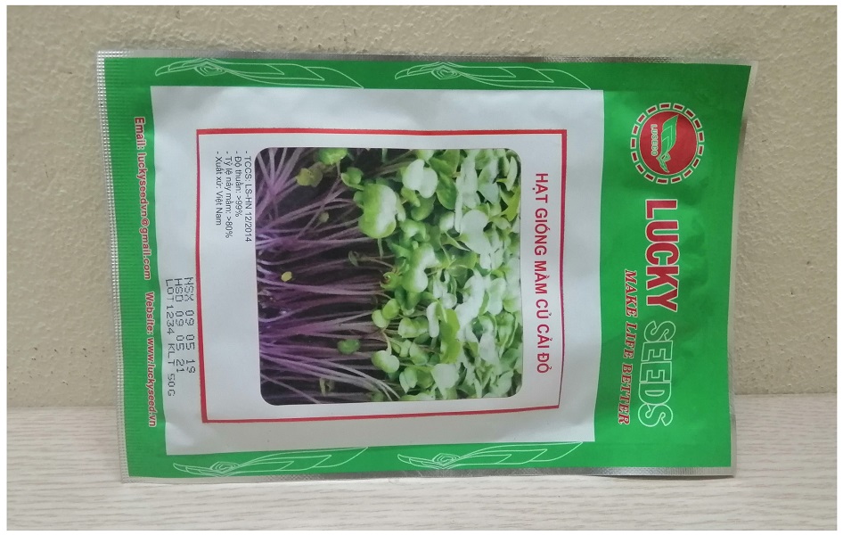 Hạt Giống Mầm Củ Cải Đỏ Gói 50G