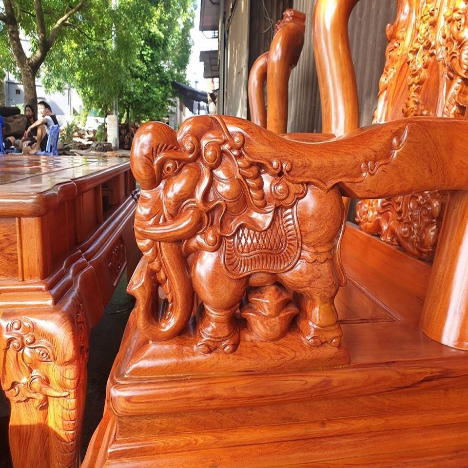 Bộ bàn ghế Minh Quốc Voi gỗ Hương Đá