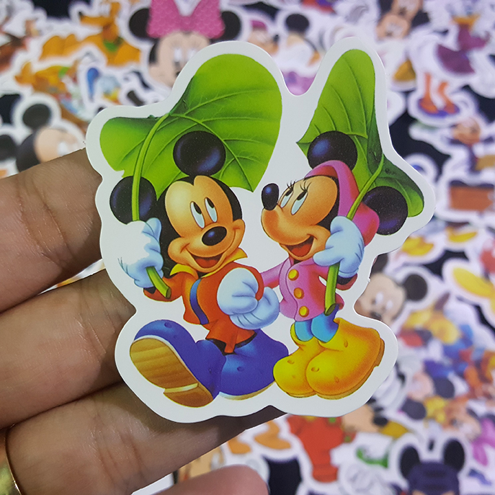 Bộ Sticker dán cao cấp chủ đề MICKEY MOUSE - Dùng dán Xe, dán mũ bảo hiểm, dán Laptop