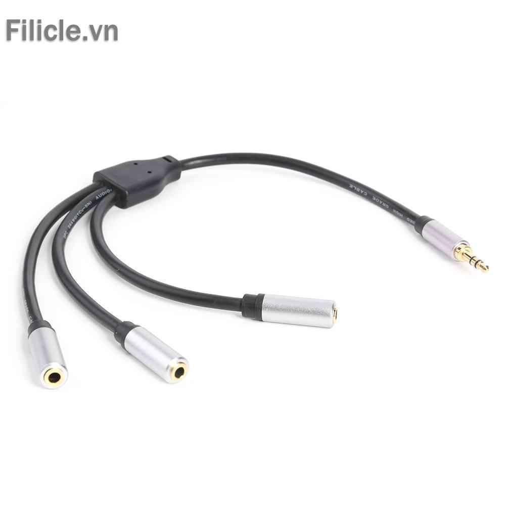 Cáp Chia Âm Thanh 3.5mm 3.5mm TRS Sang 3x 1 / 8 Jack CắM 1ft