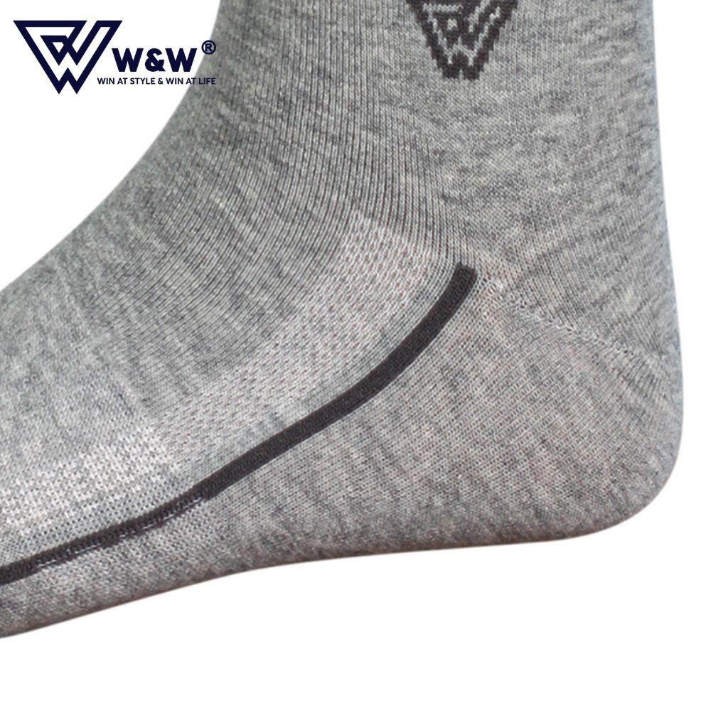 Tất Nam W&W Cao Cổ Thể Thao Khử Mùi, Kháng Khuẩn, Chống Hôi Chân Cao Cấp WM24