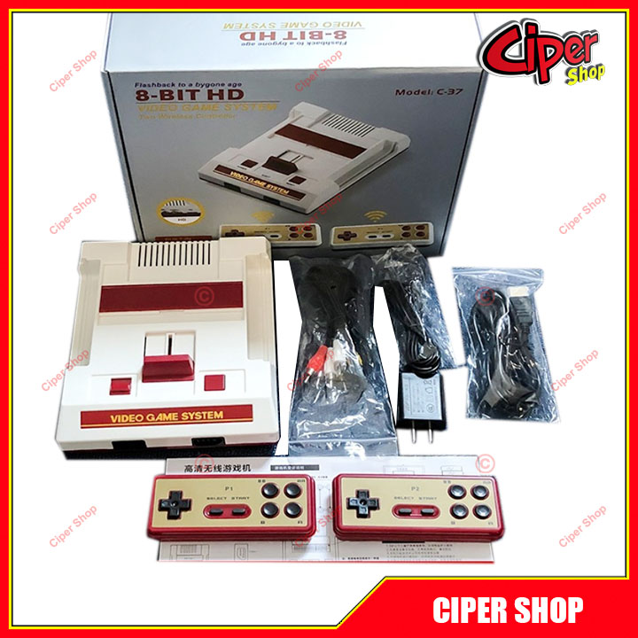 Máy chơi game băng 4 nút HDMI tay cầm không dây, tặng băng 500 game ,2 tay không dây