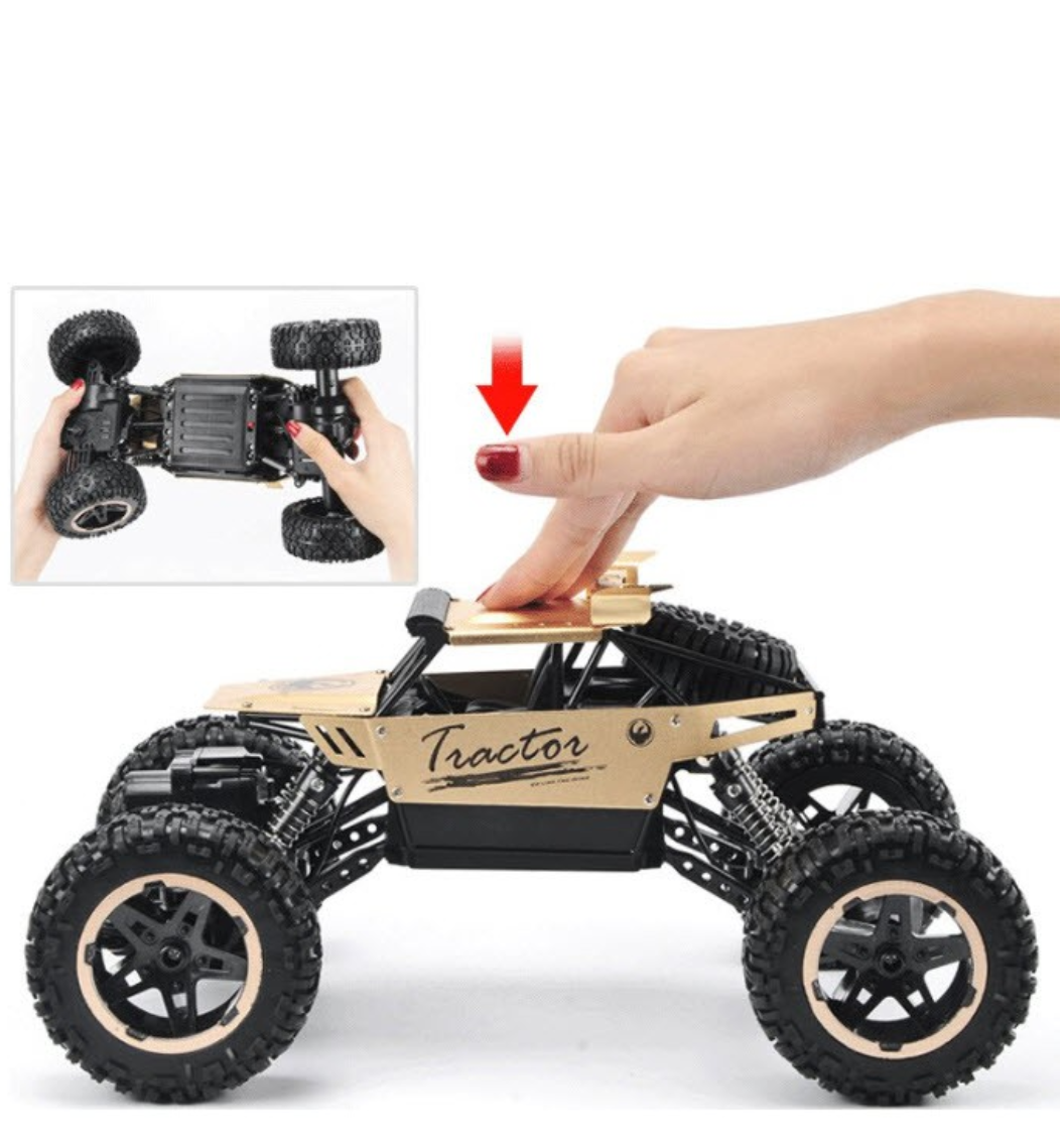 Xe địa hình leo núi điều khiển từ xa vỏ kim loại Rock Crawler 5500, Xe leo núi điều khiển 4WD đông cơ mạnh mẽ cùng 4 phuột riêng biệt, Xe địa hình điều khiển quái vật tỉ lệ 1:18 - Đồ chơi điều khiển cao cấp