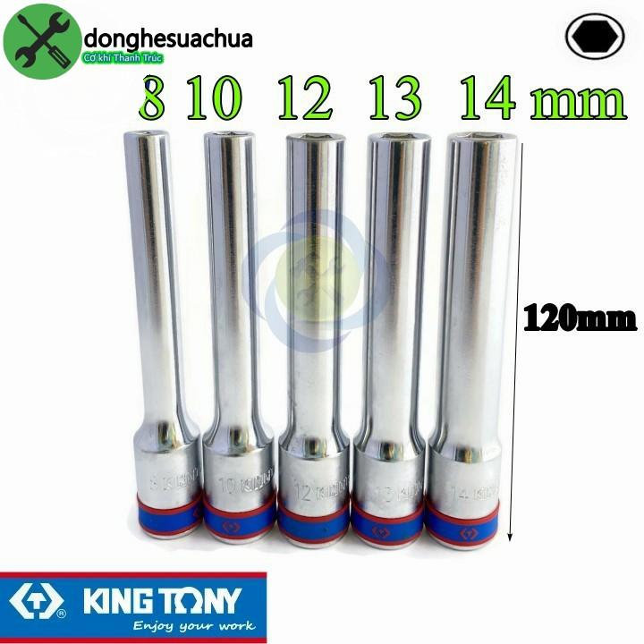 Bộ tuýp 1/2 loại dài 120mm Kingtony 4255 có 5 cái 08-10-12-13-14mm