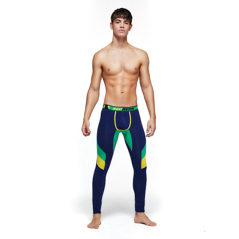 Mới Thu Đông Quần Lót Nam Gợi Cảm Chất Liệu Vải Cotton Dài Johns Ấm Nhiệt Quần Lót Sexy Quần Legging
