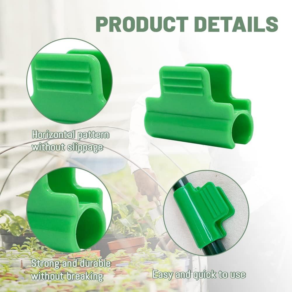 Bộ 45 kìm kính, clip nhà kính, clip bảo vệ hàng phim, clip thanh bóng râm cho vòng vườn, đường hầm văn hóa, khung hỗ trợ, 16 mm