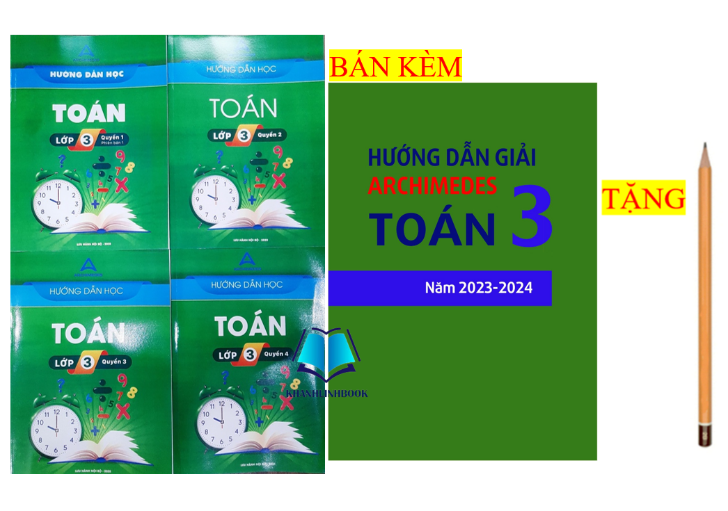 Sách - Combo 4c Hướng dẫn học toán + hướng dẫn giải chi tiết toán lớp 3 ( mới nhất )