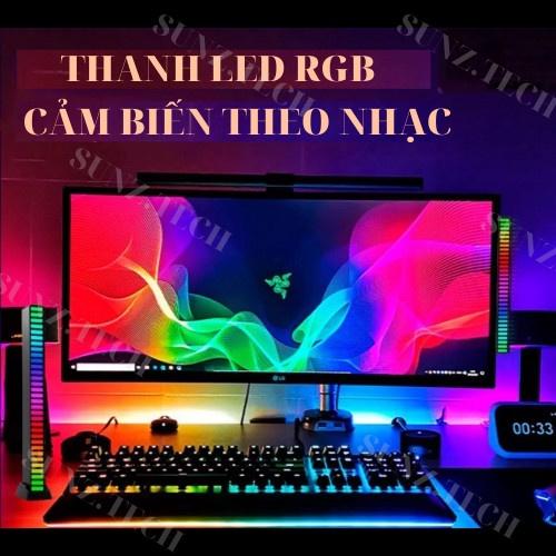 Thanh đèn LED RGB, 16 triệu màu dùng APP điện thoại nháy theo nhạc, đèn trang trí, decor phòng cảm biến âm thanh hót