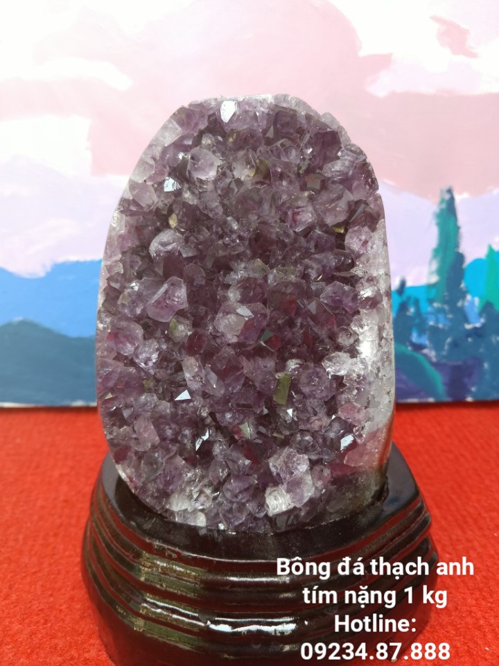 Bông Đá Thach Anh Tím Tự Nhiên Loại A - Đá Phong Thủy
