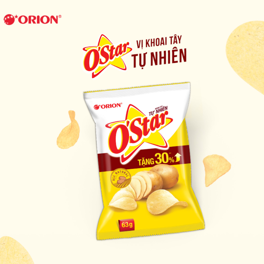 Bánh Snack ORION O'Star vị Tự Nhiên 63G