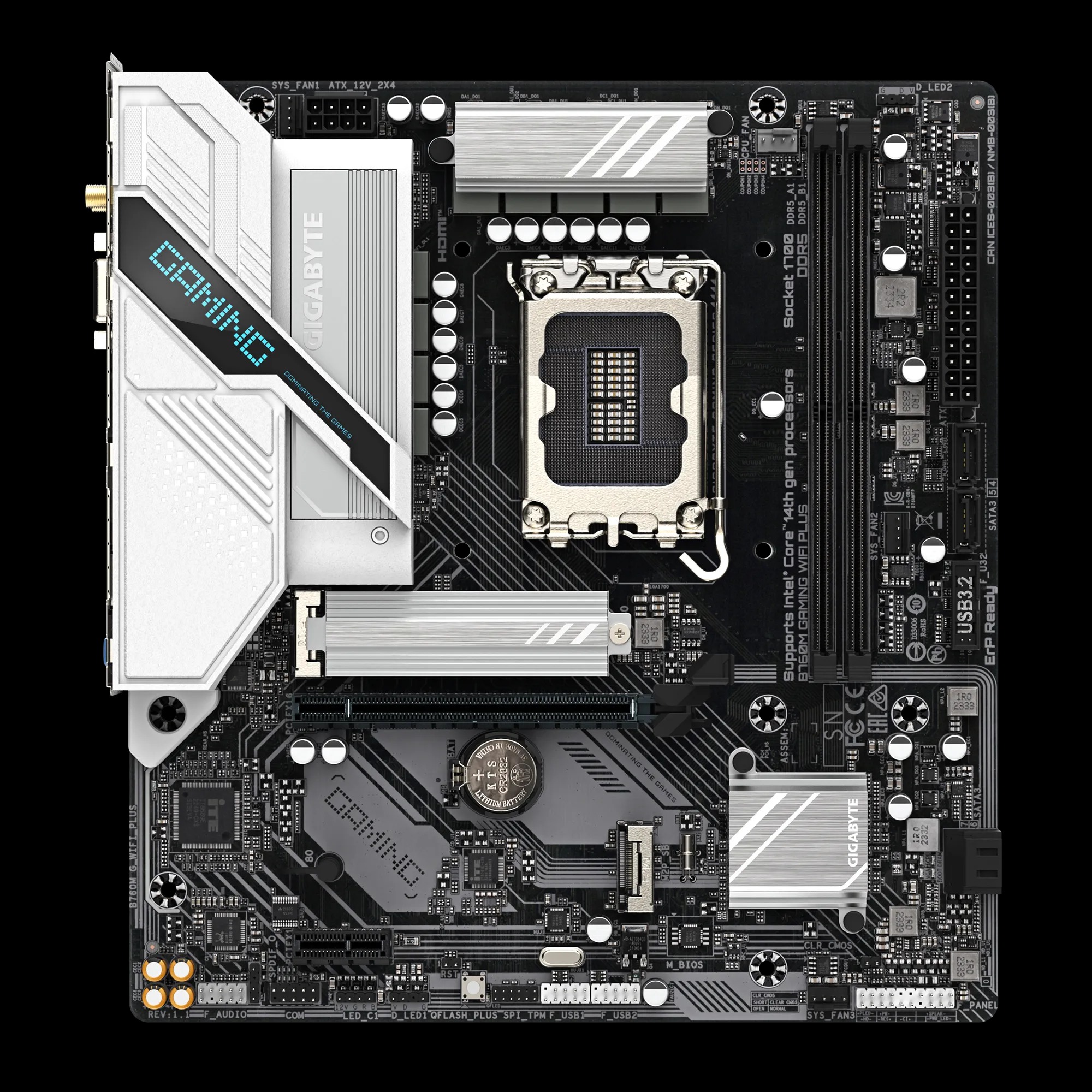 Mainboard Gigabyte B760M G WIFI PLUS Socket LGA1700 - Hàng Chính Hãng