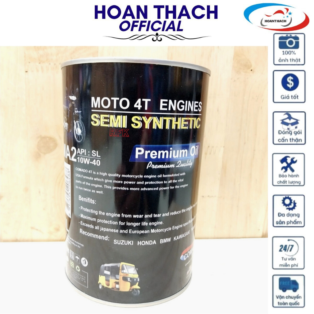 Nhớt Xe Số Comado 4T 10W - 40 1L Hộp Đen HOANTHACH SP019268