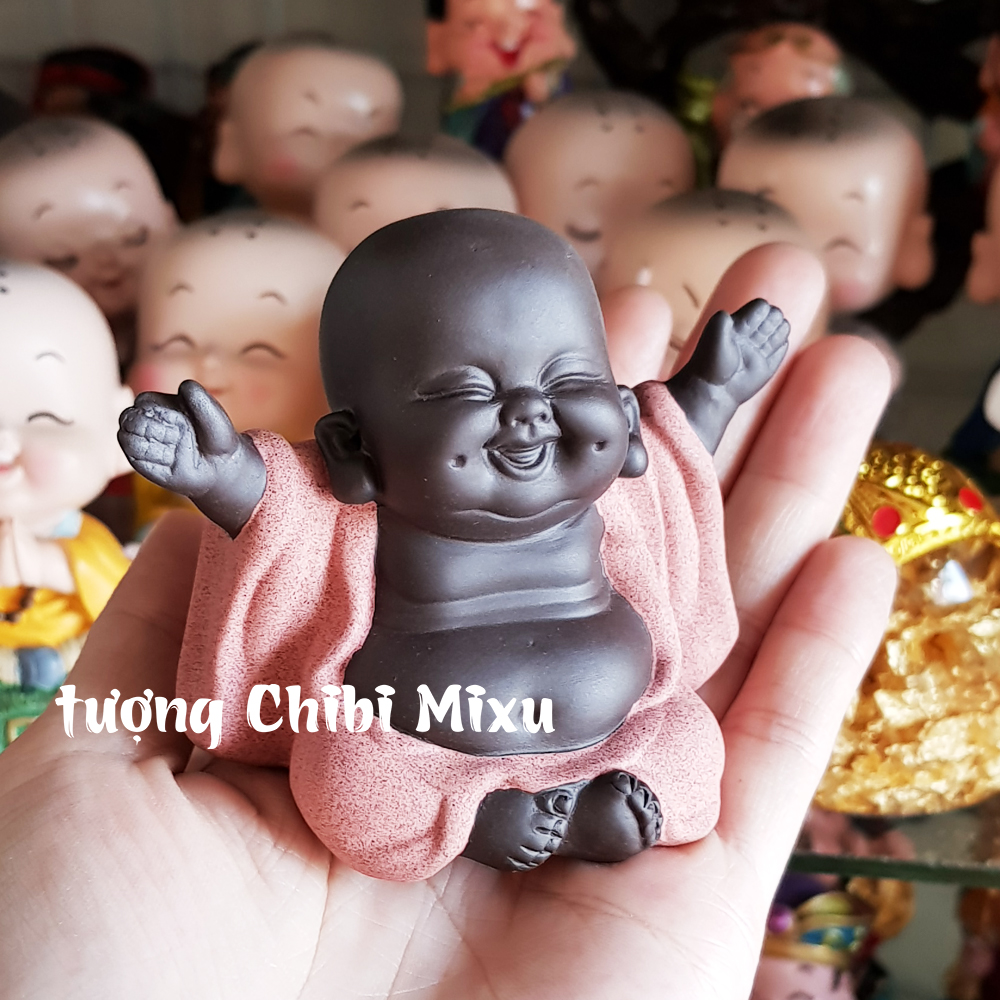 04 mẫu chú tiểu bằng gốm tử sa cao cấp