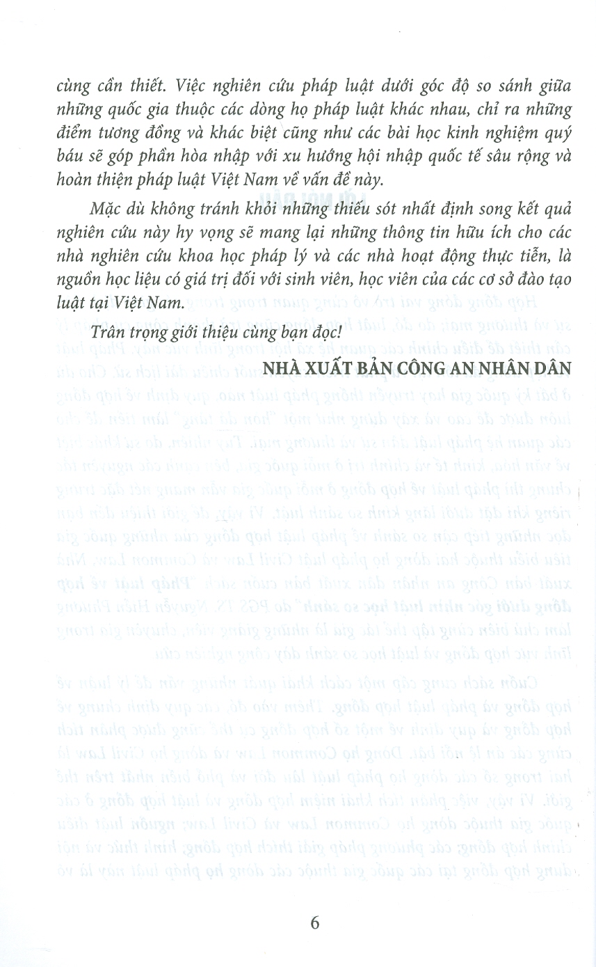 Pháp Luật Về Hợp Đồng Dưới Góc Nhìn Luật Học So Sánh (Sách chuyên khảo song ngữ Anh - Việt)