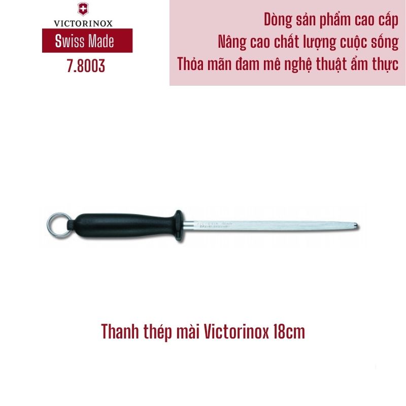 Thanh Thép Mài Dao Victorinox 18cm Tay Cầm Nhựa - Thụy Sỹ (Hàng Chính Hãng)