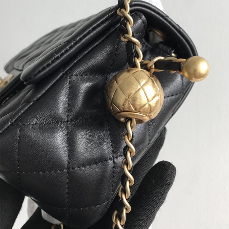 Thời Trang Cao Cấp Nữ Túi Sập Chất Lượng Cao Semicircl Vàng Kẻ Sọc Dây Chuyền Da Cừu Túi Xách Đeo Vai Nữ Cổ Điển Tay Thiết Kế