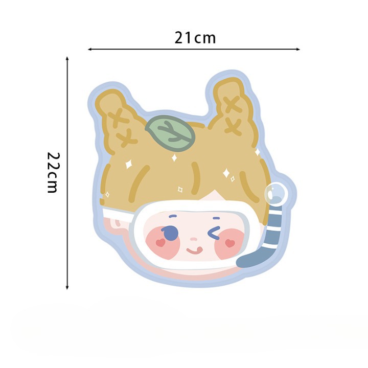 Lót Di Chuột Cao Su May Viền Nhiều Kiểu Dáng Hoạt Hình Dễ Thương