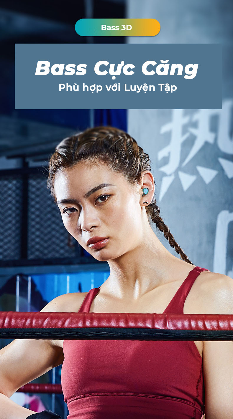 Tai Nghe Bluetooth Chơi Game Nghe Nhạc Xem Phim Tập Gym, Âm Thanh 3D Có Đèn Led, Điều Khiển Cảm Ứng, Chống Nước, Kiêm Pin Sạc Dự Phòng - Hàng Chính Hãng