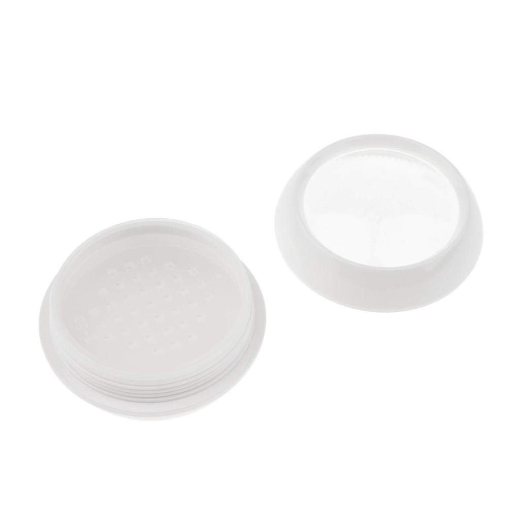 Empty Loose Powder Case with Sifter Lids Refillable Cosmetic Jars Travel 50g