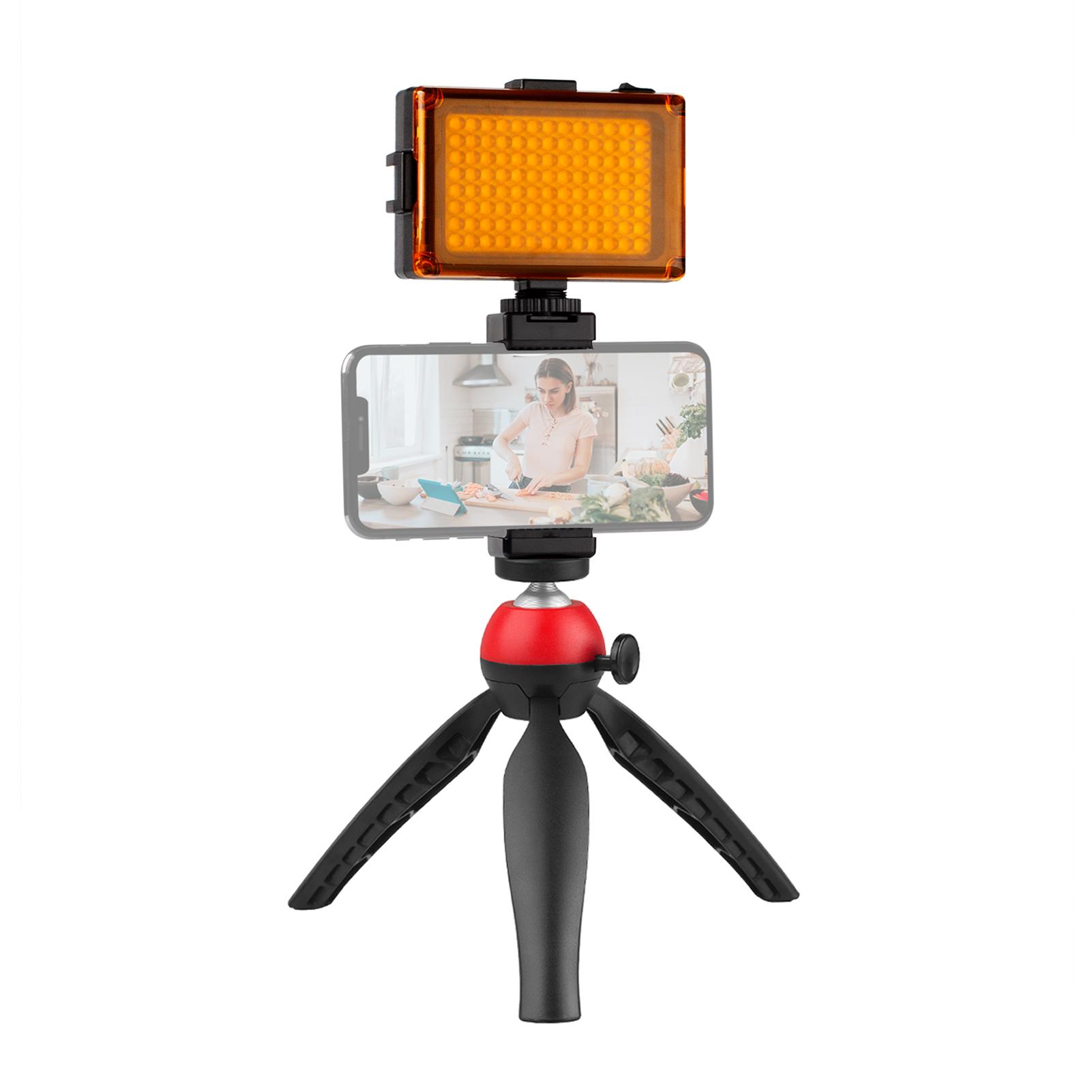 Giá đỡ điện thoại có thể điều chỉnh với đèn LED lấp đầy 5500K / 3200K cho máy tính để bàn
