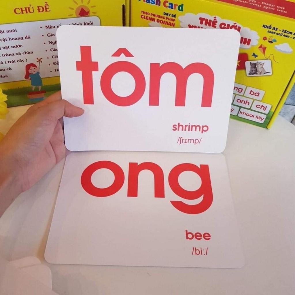 Bộ Thẻ Học Thông Minh Cho Bé Loại To Khổ A5 - Thẻ flashcards cho bé