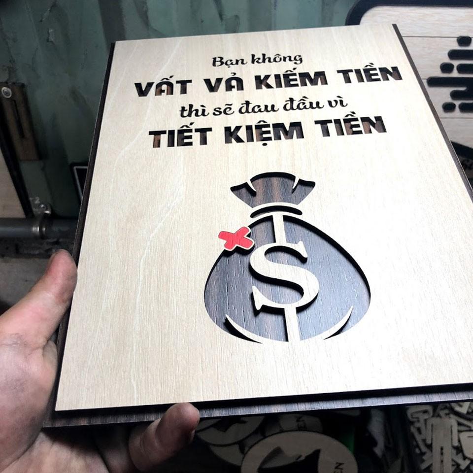 Tranh tạo động lực TBIG064 - Bạn không vất vả kiếm tiền thì sẽ đau đầu vì tiết kiệm tiền