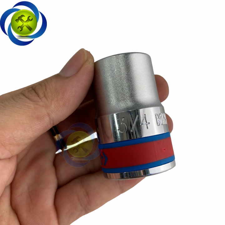 Tuýp 3/4 hệ inch đuôi 3/4 Kingtony 633024S loại ngắn 12 cạnh màu trắng 19,05mm