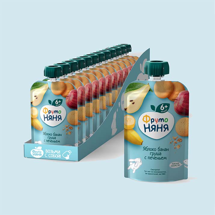 Hoa Quả Nghiền FRUTO Nga Organic Bổ Sung Chất Xơ, Vitamin, Không GMO - 90G
