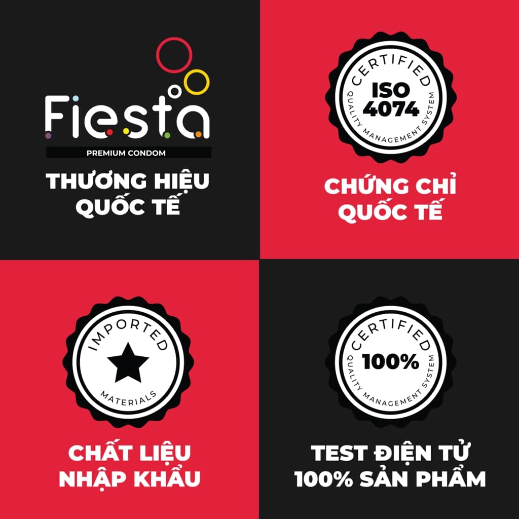 Bao cao su Fiesta ôm sát, siêu mỏng – hộp 3 cái