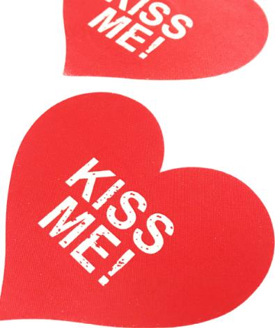 Miếng dán nhũ hoa hình trái tim Kiss me