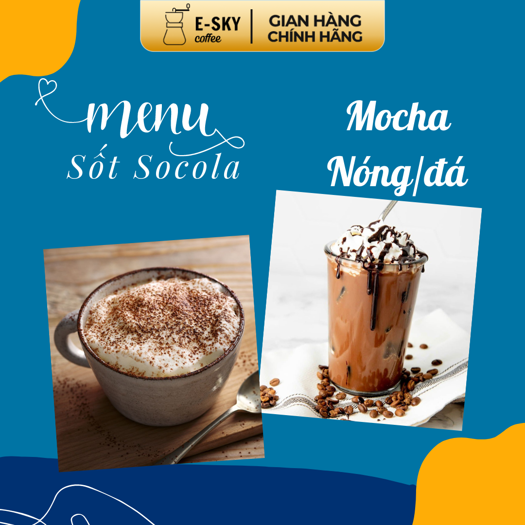 Sốt Socola POMONA Chocolate Sauce Nguyên Liệu Pha Chế Cà Phê Trà Sữa Hàn Quốc Chai 2kg