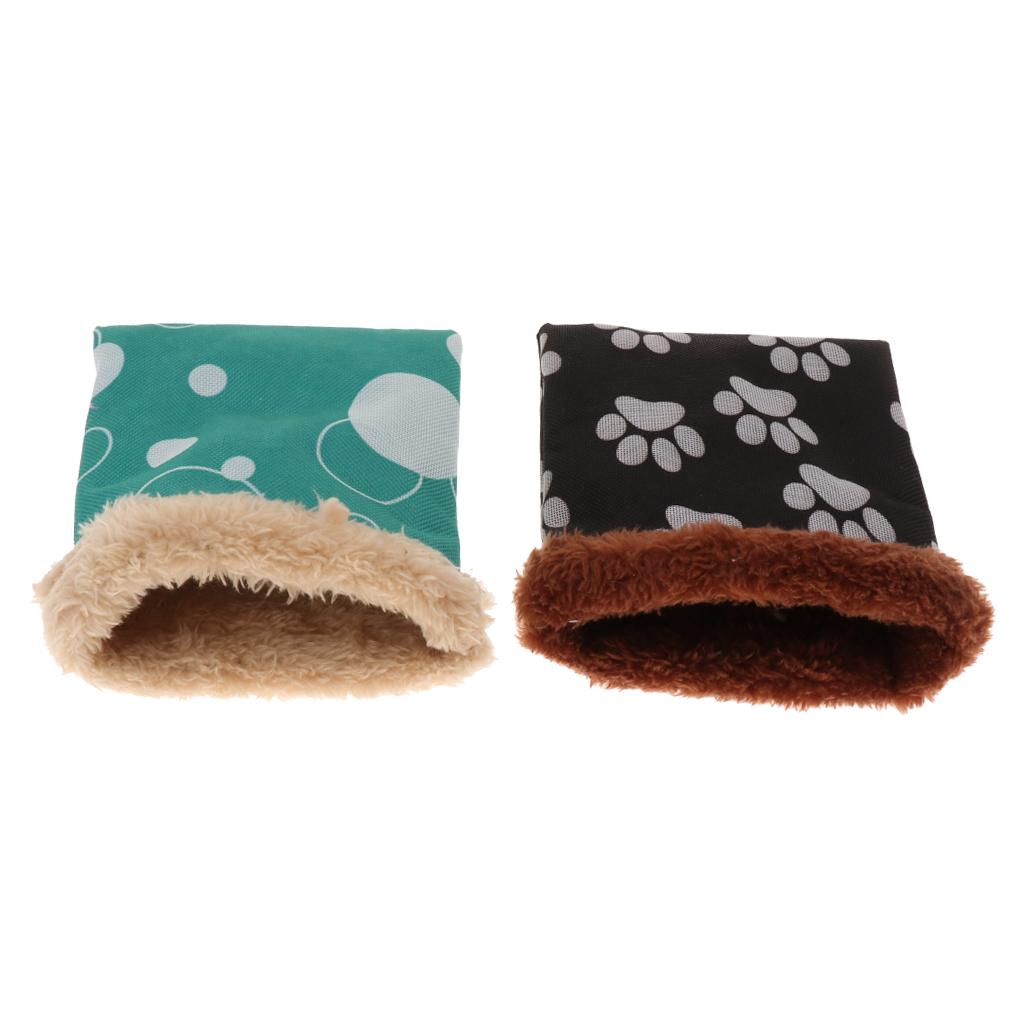 2Pcs Hamster Sleeping Bed House Small Animals Nest Sleeping Bags Bed S