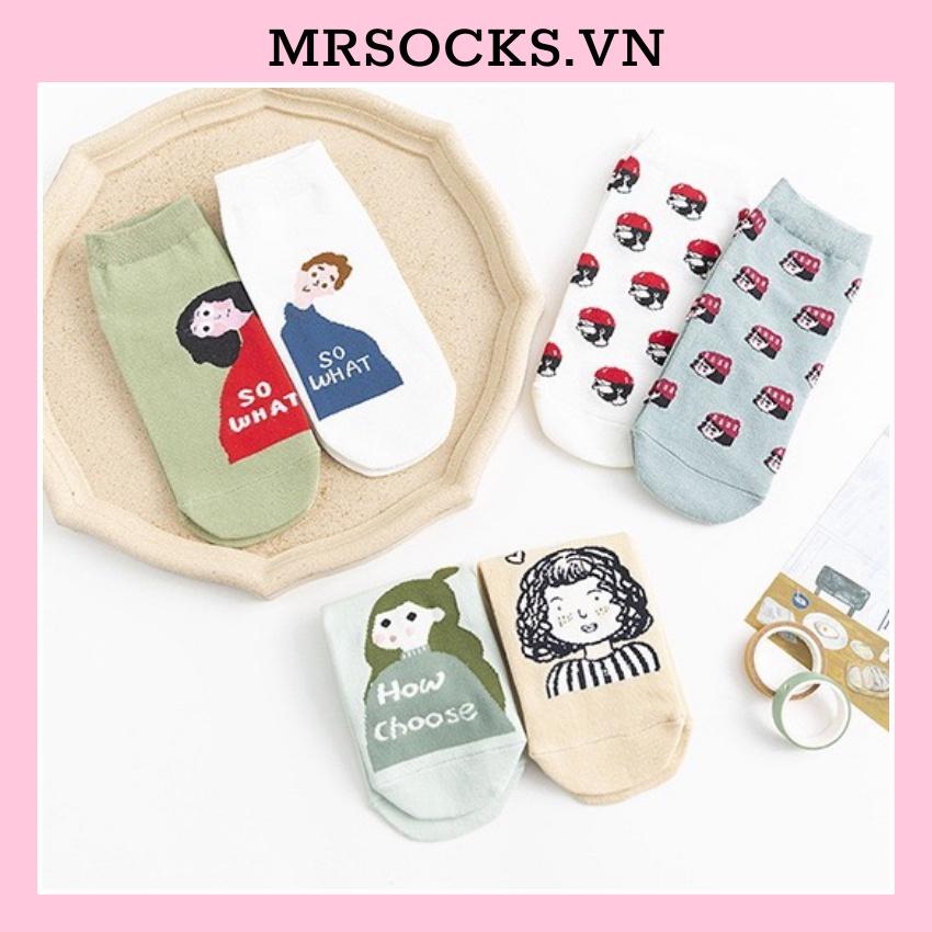 Vớ Tất Cổ Ngắn So What Cotton Kháng Khuẩn Freesize Nam Nữ 36-42 MRSOCKS VN100