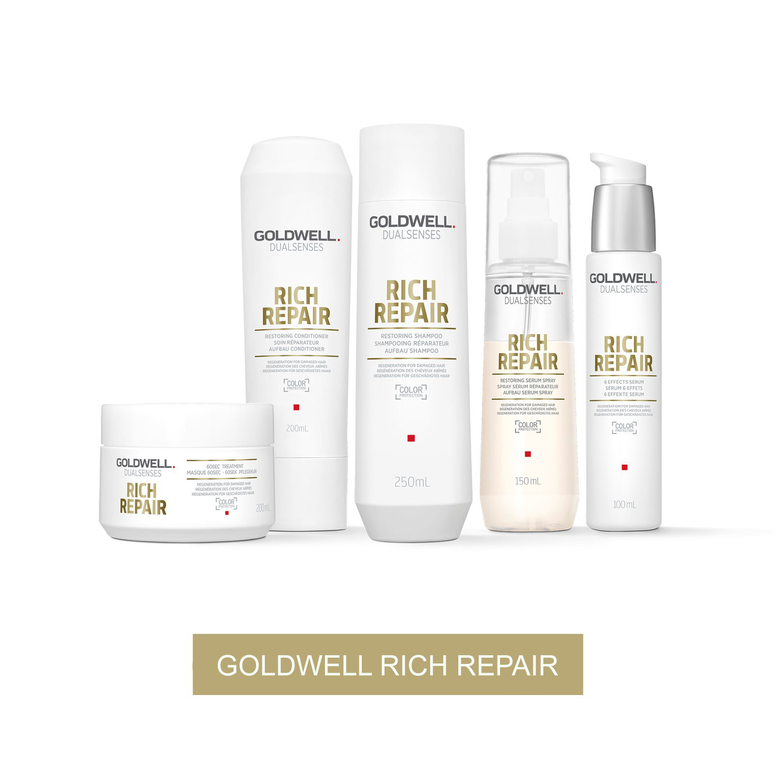 Dầu Gội Phục Hồi Tóc Hư Tổn Goldwell Rich Repair Phục Hồi Tóc Khô Xơ, Hư Tổn, Chẻ Ngọn Lên Tới 98