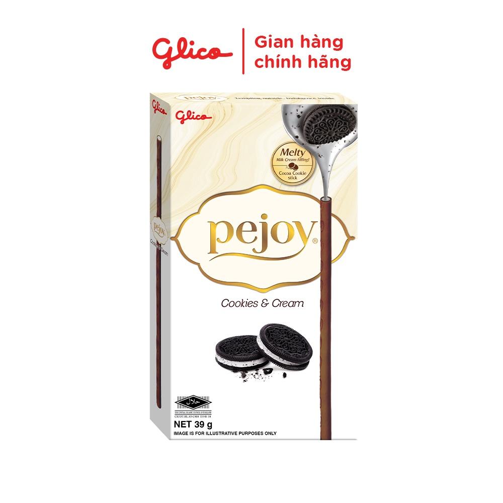 Bánh que nhân kem cookie GLICO Pejoy Cookies &amp; Cream 33G (Combo 4 hộp)