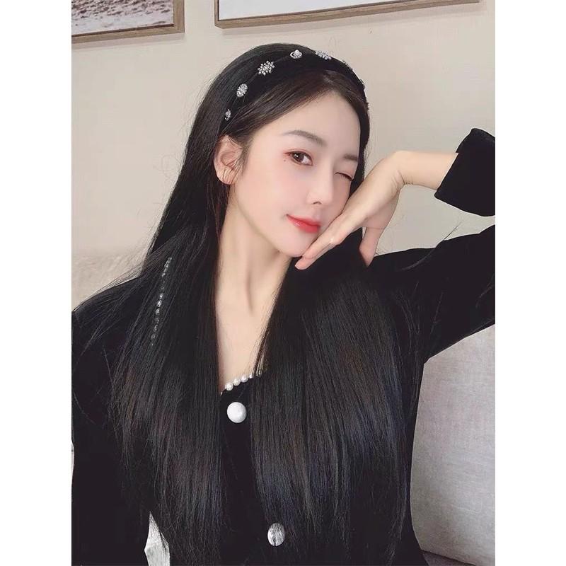 Băng Đô Đính Đá Tóc Giả Thẳng bd08