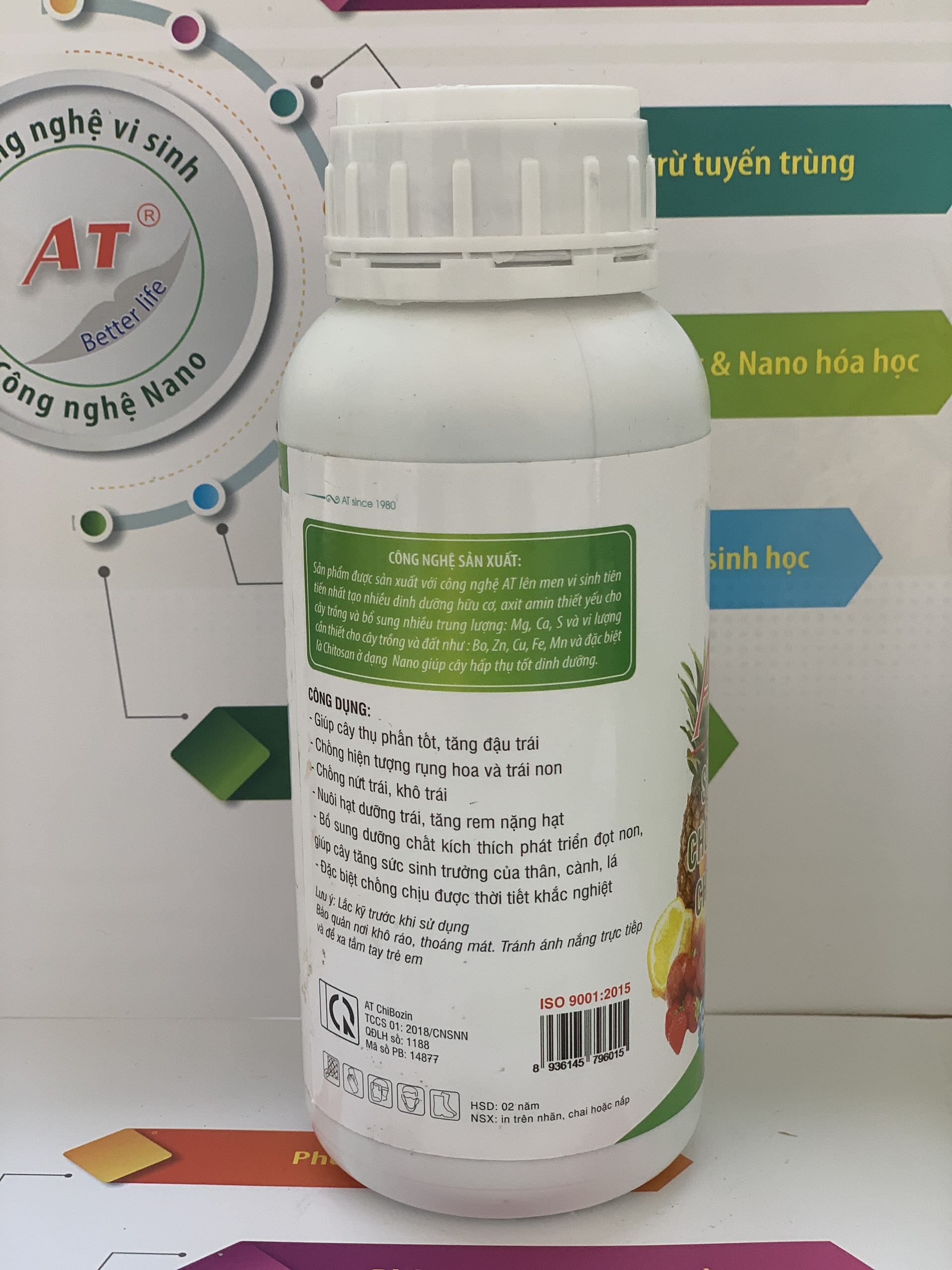 Chế phẩm sinh học chống rụng trái non, chống nứt trái chuyên cây ăn trái – AT Chibozin 500ml