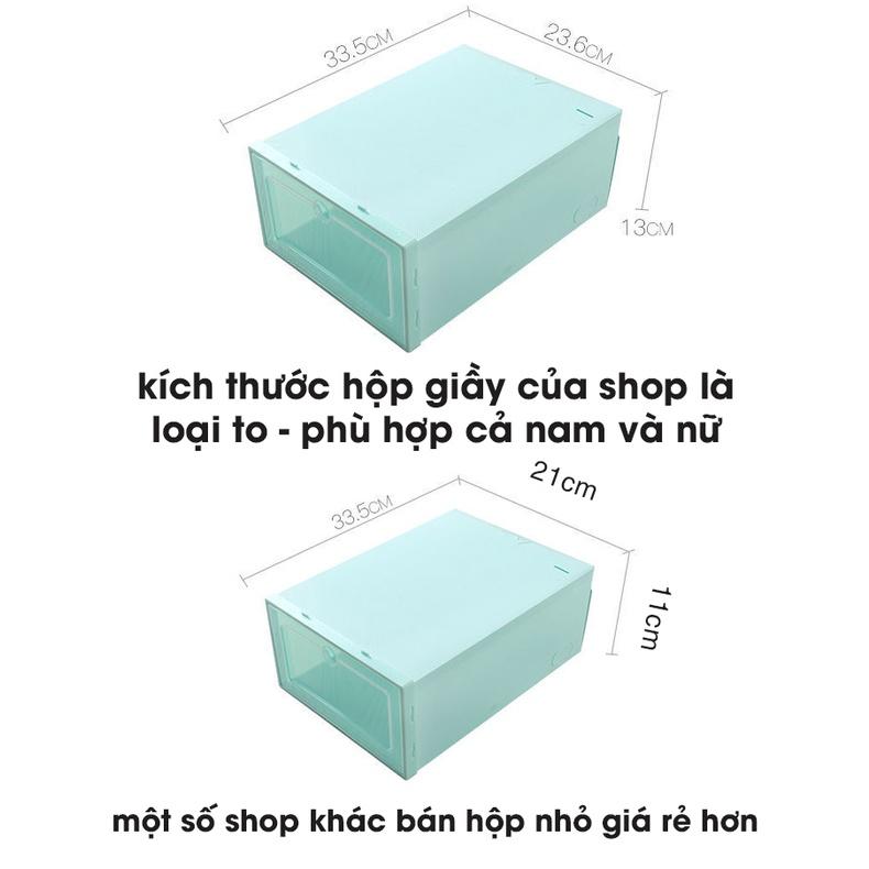 Hộp đựng giày nắp trong suốt - hộp giày nhựa thông minh có thể xếp tầng giữ sạch giày dép, gọn gàng