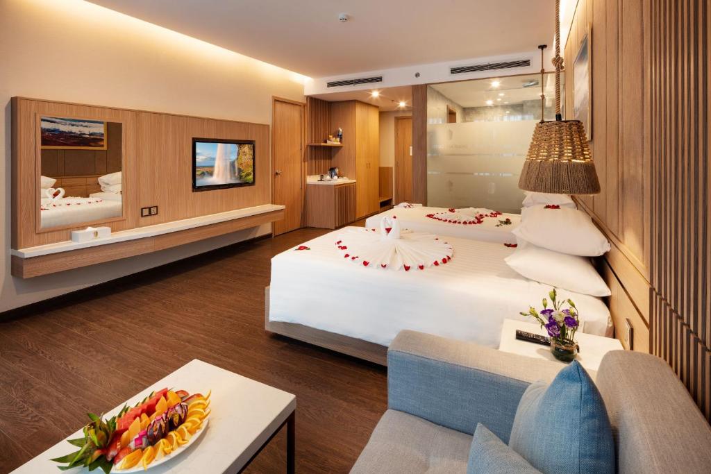 [EVoucher Vietravel Hà Nội] Combo 4N3D KS Virgo Hotel Nha Trang: VMB khứ hồi Hà Nội - Nha Trang + Phòng Tiêu Chuẩn + Ăn sáng