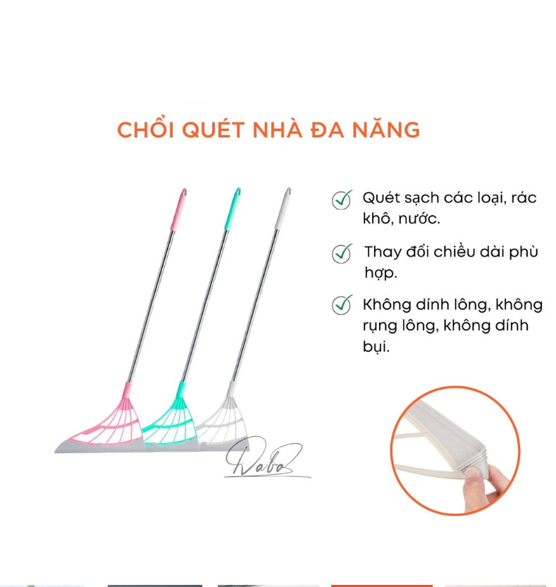 Chổi Quét Sàn Kèm Gạt Nước Thông Minh Silicon