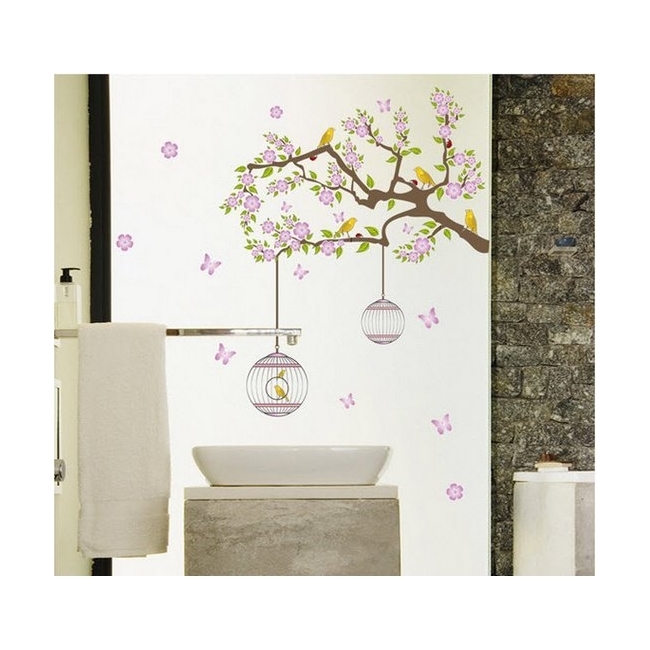 Decal Dán Tường Cành Đào Hồng 2 PK156