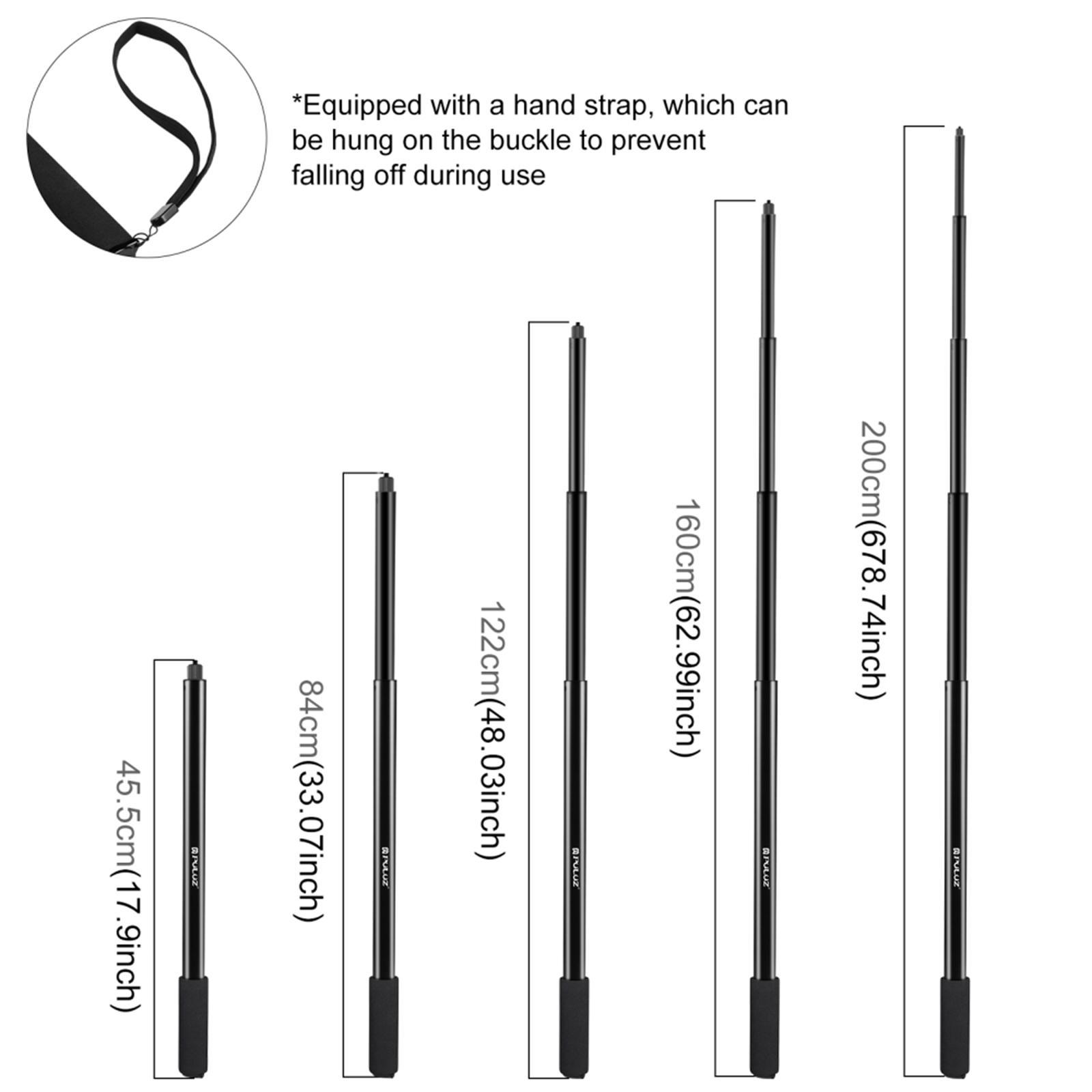 Selfie Tripod, Extension Rod for Gimbal Rustproof Accessories Compact Monopod Handheld Portable Selfie Extension for x2 x3