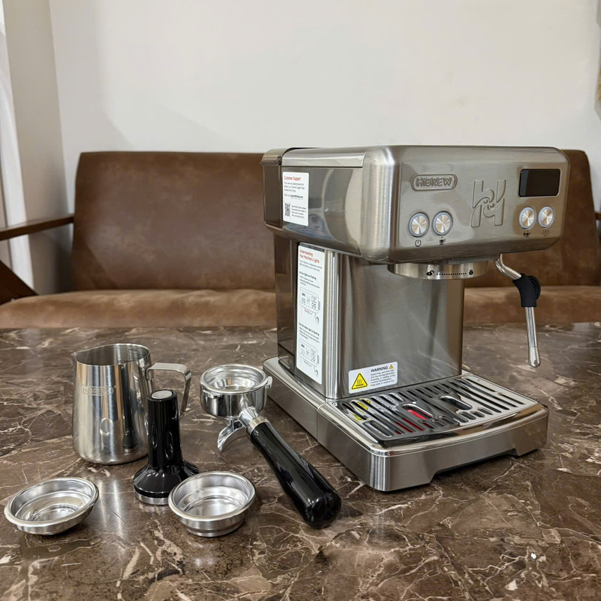 Máy pha cà phê chuyên nghiệp Espresso, Cappuccino, Latte thương hiệu Mỹ cao cấp HiBREW H10 - Công suất 1350W - Hàng chính hãng