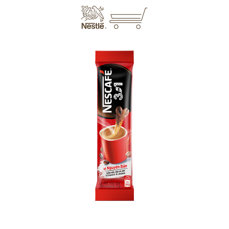 Combo 2 bịch cà phê hòa tan Nescafé 3in1 vị nguyên bản - công thức cải tiến